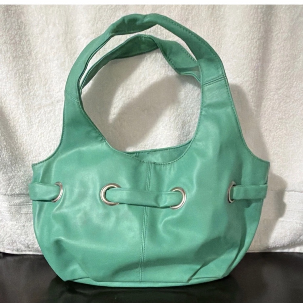 Green Soft-Shoulder Tote Bag - Unbranded